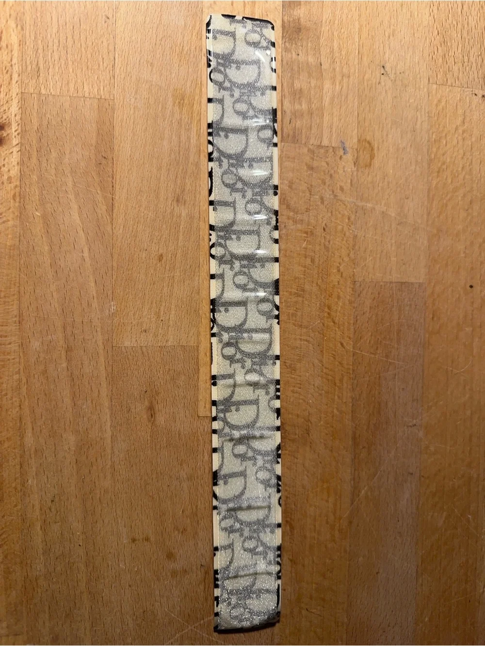 Dior Beige and Black Signature Pattern Wall Ribbon